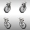 Service Caster 6 Inch SS Thermoplastic Rubber Wheel Swivel Top Plate Caster Set with 2 Brakes SCC-SS20S614-TPRB-2-TLB-2 - alternate 1